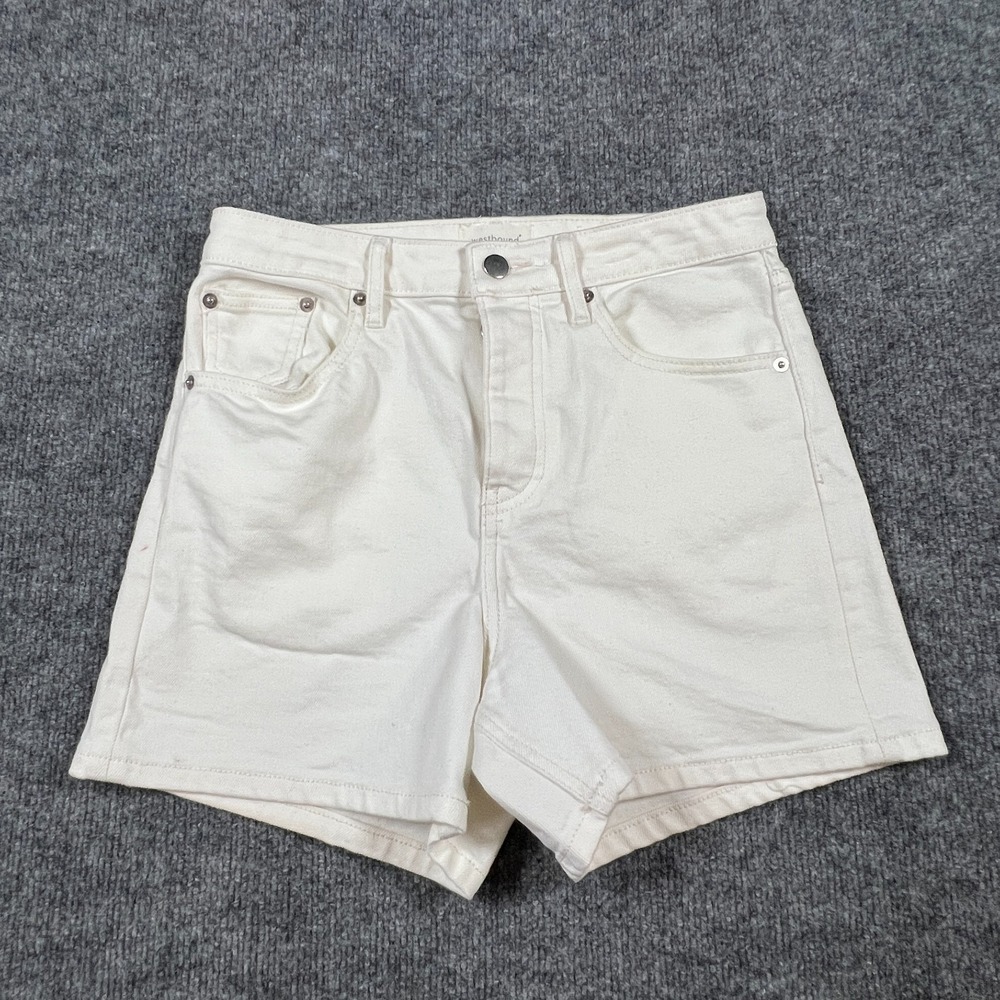 Westbound Hannah Shorts Womens 6 White Cotton Stretch Easy Fit High Rise Casual